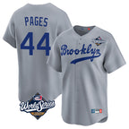 Kooe LA.Dodgers #44 Andy Pages Player Gray World Series Game Limited Home Stitched Jerseys
