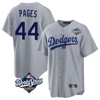 Kooe LA.Dodgers #44 Andy Pages Player Gray World Series Game Stitched Jerseys