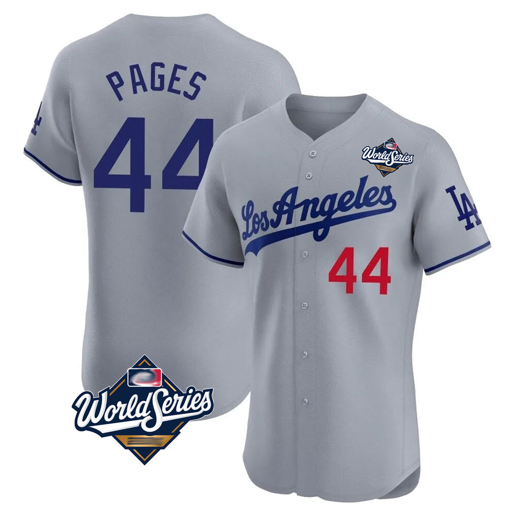 Kooe LA.Dodgers #44 Andy Pages Player Gray World Series Limited Elite Home Stitched Jerseys