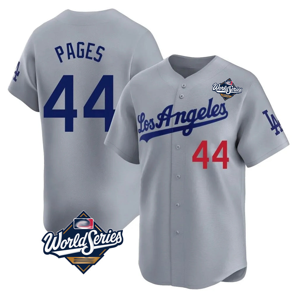 Kooe LA.Dodgers #44 Andy Pages Player Gray World Series Limited Home Stitched Jerseys