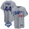 Kooe LA.Dodgers #44 Andy Pages Player Gray World Series Meet Game Home Stitched Jerseys