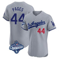 Kooe LA.Dodgers #44 Andy Pages Player Gray World Series Meet Limited Elite Home Stitched Jerseys