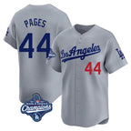 Kooe LA.Dodgers #44 Andy Pages Player Gray World Series Meet Limited Home Stitched Jerseys