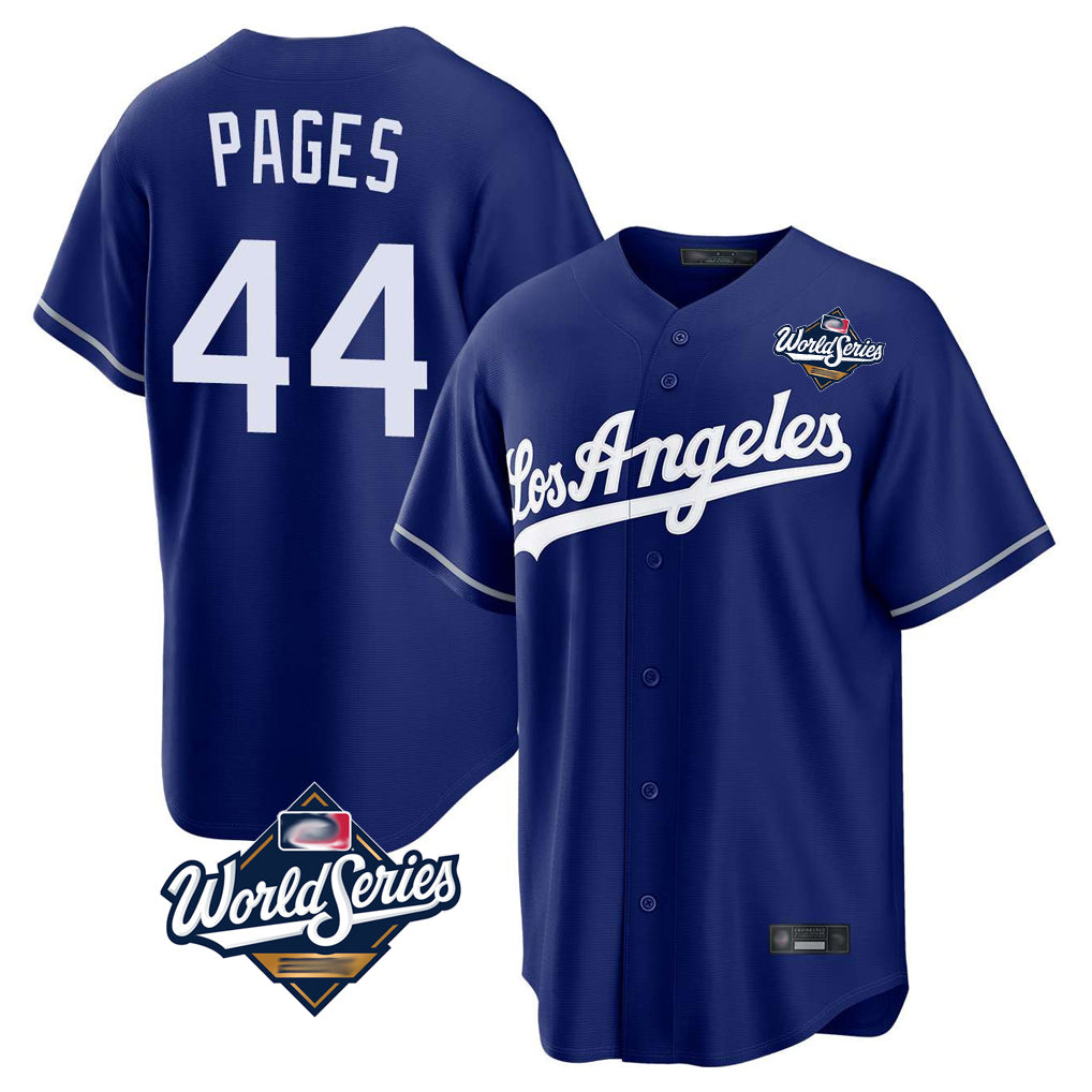 Kooe LA.Dodgers #44 Andy Pages Player Royal World Series Game Stitched Jerseys