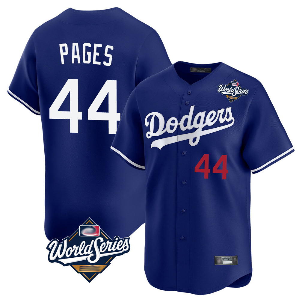 Kooe LA.Dodgers #44 Andy Pages Player Royal World Series Limited Home Stitched Jerseys