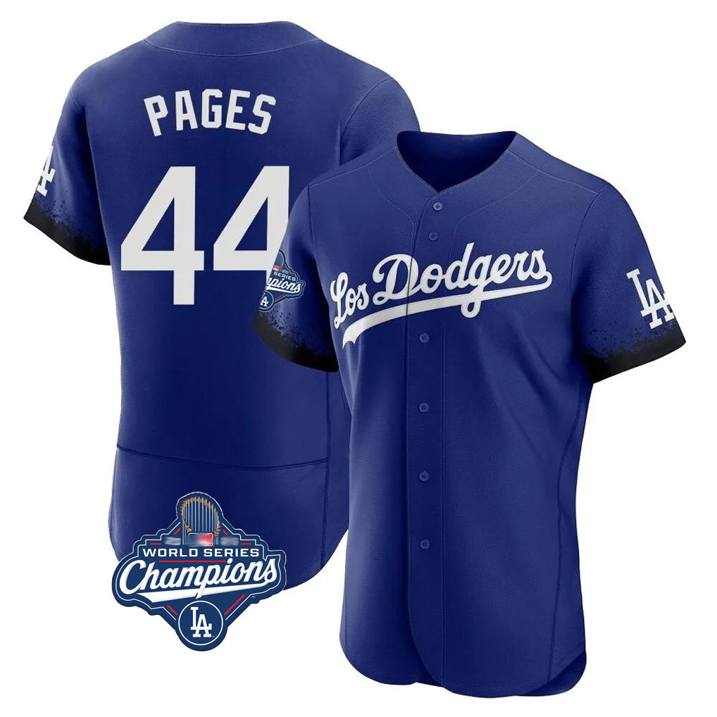 Kooe LA.Dodgers #44 Andy Pages Player Royal World Series Meet City Connect Elite Home Stitched Jerseys