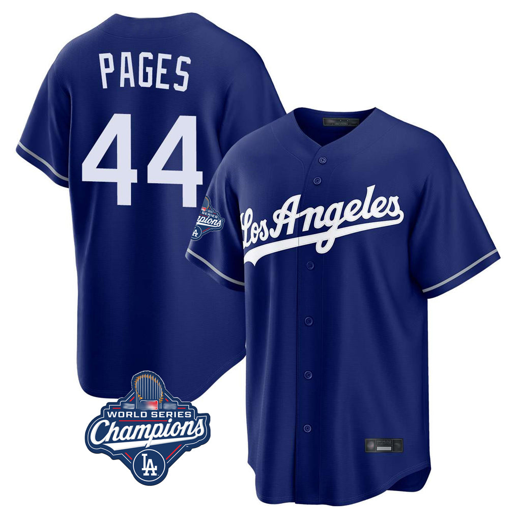 Kooe LA.Dodgers #44 Andy Pages Player Royal World Series Meet Game Stitched Jerseys