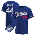 Kooe LA.Dodgers #44 Andy Pages Player Royal World Series Meet Limited Elite Home Stitched Jerseys