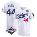 Kooe LA.Dodgers #44 Andy Pages Player White World Series Limited Elite Home Stitched Jerseys