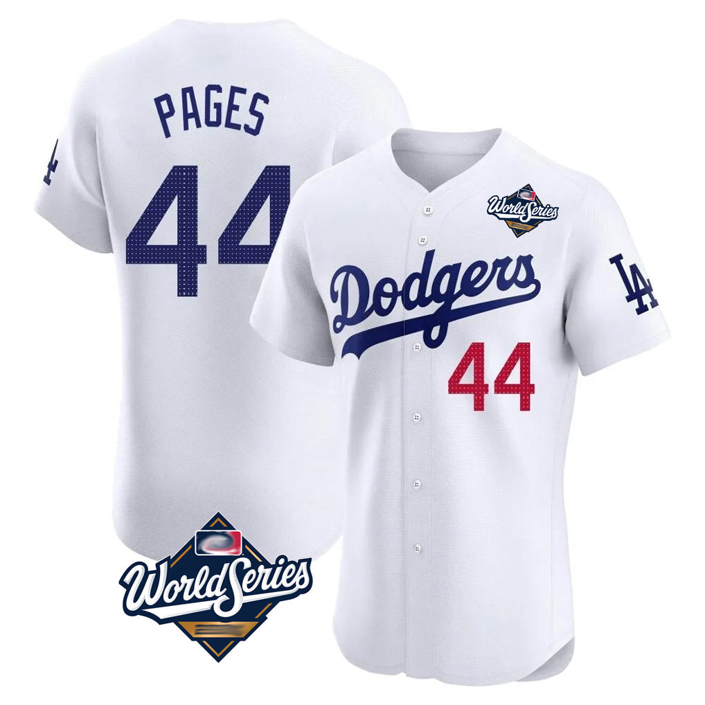 Kooe LA.Dodgers #44 Andy Pages Player White World Series Limited Elite Home Stitched Jerseys