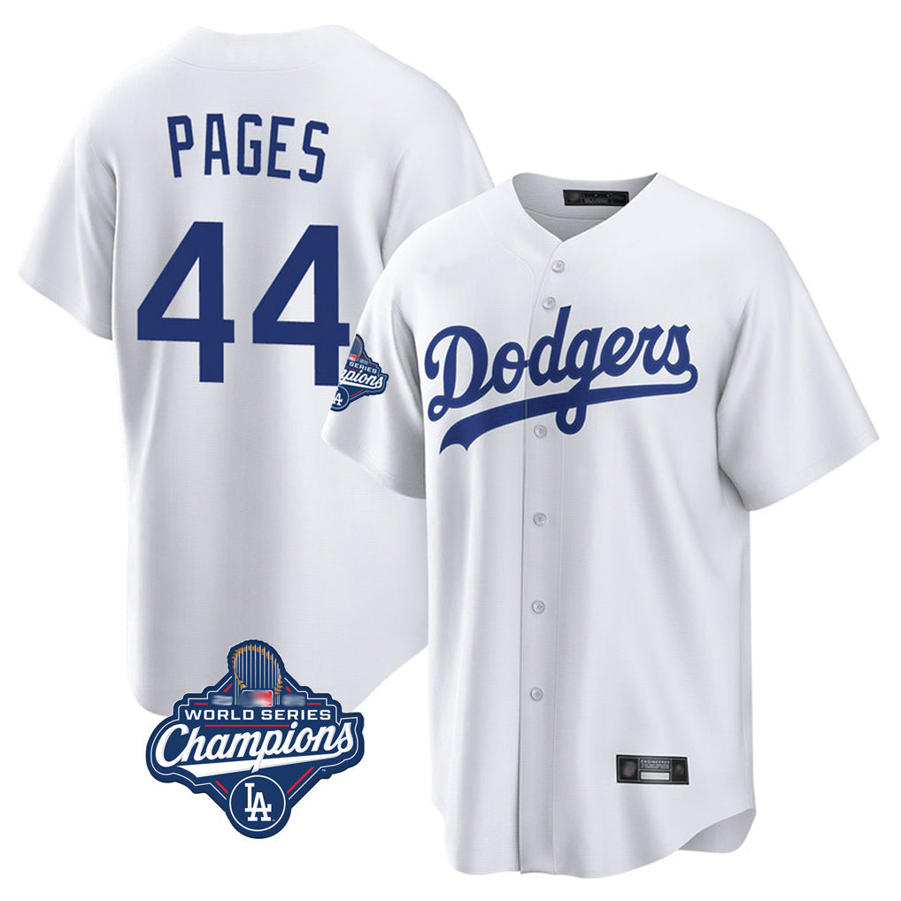 Kooe LA.Dodgers #44 Andy Pages Player White World Series Meet Game Home Stitched Jerseys