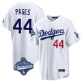 Kooe LA.Dodgers #44 Andy Pages Player White World Series Meet Home Game Stitched Jerseys