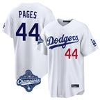 Kooe LA.Dodgers #44 Andy Pages Player White World Series Meet Home Game Stitched Jerseys