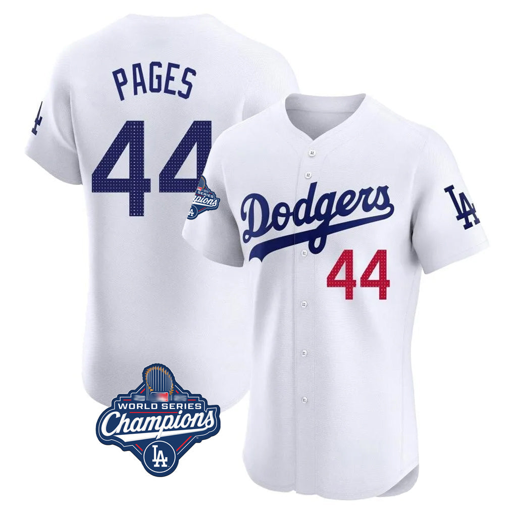 Kooe LA.Dodgers #44 Andy Pages Player White World Series Meet Limited Elite Home Stitched Jerseys