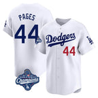 Kooe LA.Dodgers #44 Andy Pages Player White World Series Meet Limited Home Stitched Jerseys