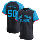 Kooe LA.Dodgers #50 Mookie Betts Player Black National League All-Star Limited Elite Home Stitched Jerseys