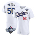 Kooe LA.Dodgers #50 Mookie Betts Player Gold White World Series 2026 Collection Stadium Limited Elite Stitched Jerseys