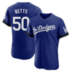 Kooe LA.Dodgers #50 Mookie Betts Player Royal City Connect Elite Home Stitched Jerseys