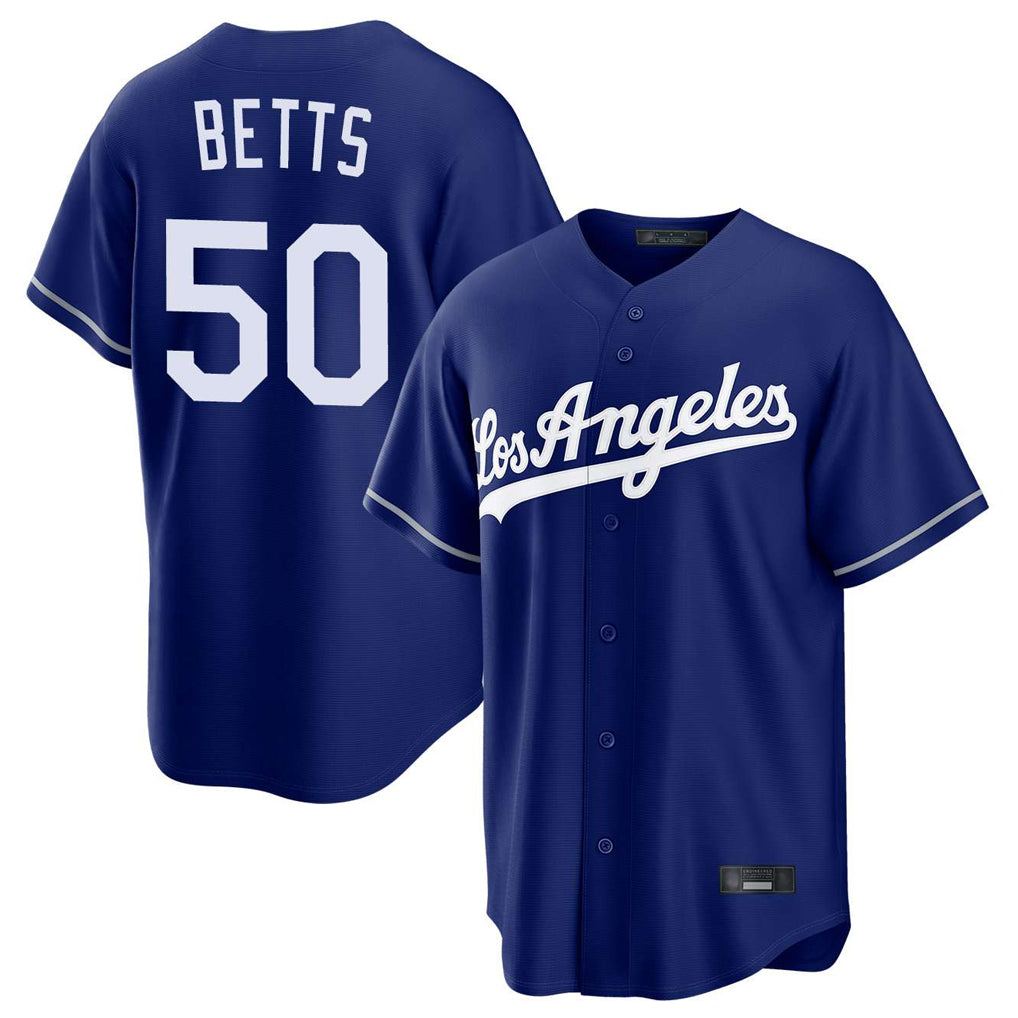 Kooe LA.Dodgers #50 Mookie Betts Player Royal Game Stitched Jerseys