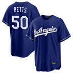 Kooe LA.Dodgers #50 Mookie Betts Player Royal Game Stitched Jerseys