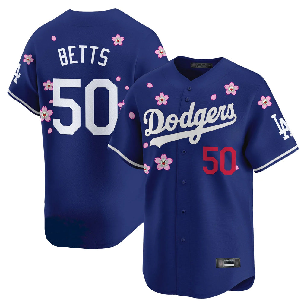Kooe LA.Dodgers #50 Mookie Betts Player Royal Tokyo Series Vapor Premier Limited Stitched Jerseys