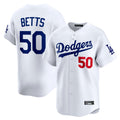 Kooe LA.Dodgers #50 Mookie Betts Player White Limited Home Stitched Jerseys