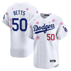 Kooe LA.Dodgers #50 Mookie Betts Player White Tokyo Series Vapor Premier Limited Stitched Jerseys