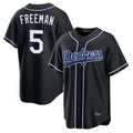 Kooe LA.Dodgers #5 Freddie Freeman Player Black Carbon Limited Home Stitched Jerseys