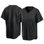 Kooe LA.Dodgers #5 Freddie Freeman Player Black Pitch Fashion T-shirt Stitched Jerseys