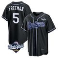 Kooe LA.Dodgers #5 Freddie Freeman Player Black World Series Black Carbon Limited Home Stitched Jerseys