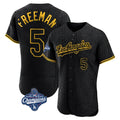 Kooe LA.Dodgers #5 Freddie Freeman Player Black World Series Meet Snake Skin City Limited Elite Home Stitched Jerseys