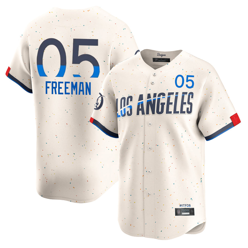 Kooe LA.Dodgers #5 Freddie Freeman Player Cream City Connect Limited Home Stitched Jerseys