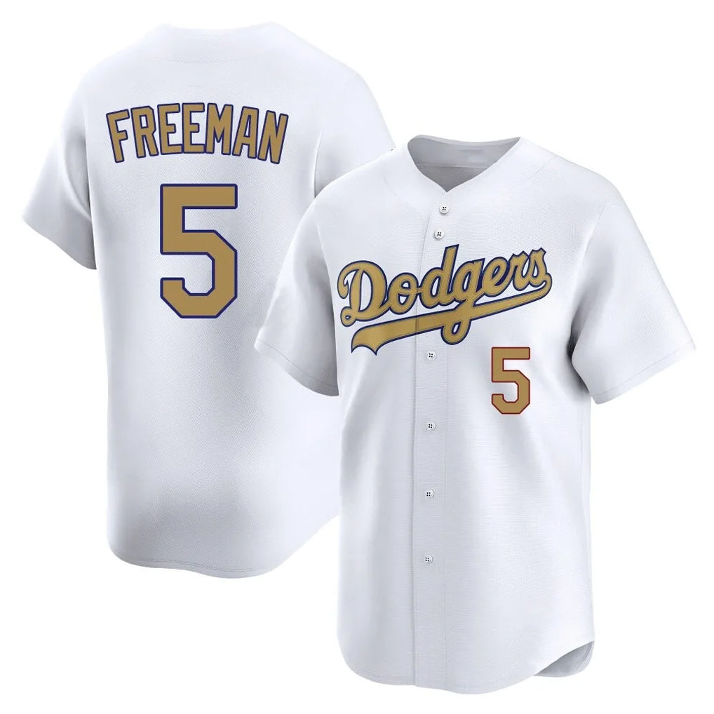 Kooe LA.Dodgers #5 Freddie Freeman Player White Collection Limited Home Stitched Jerseys