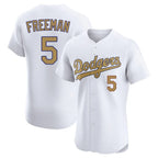 Kooe LA.Dodgers #5 Freddie Freeman Player White Limited Elite Home Stitched Jerseys