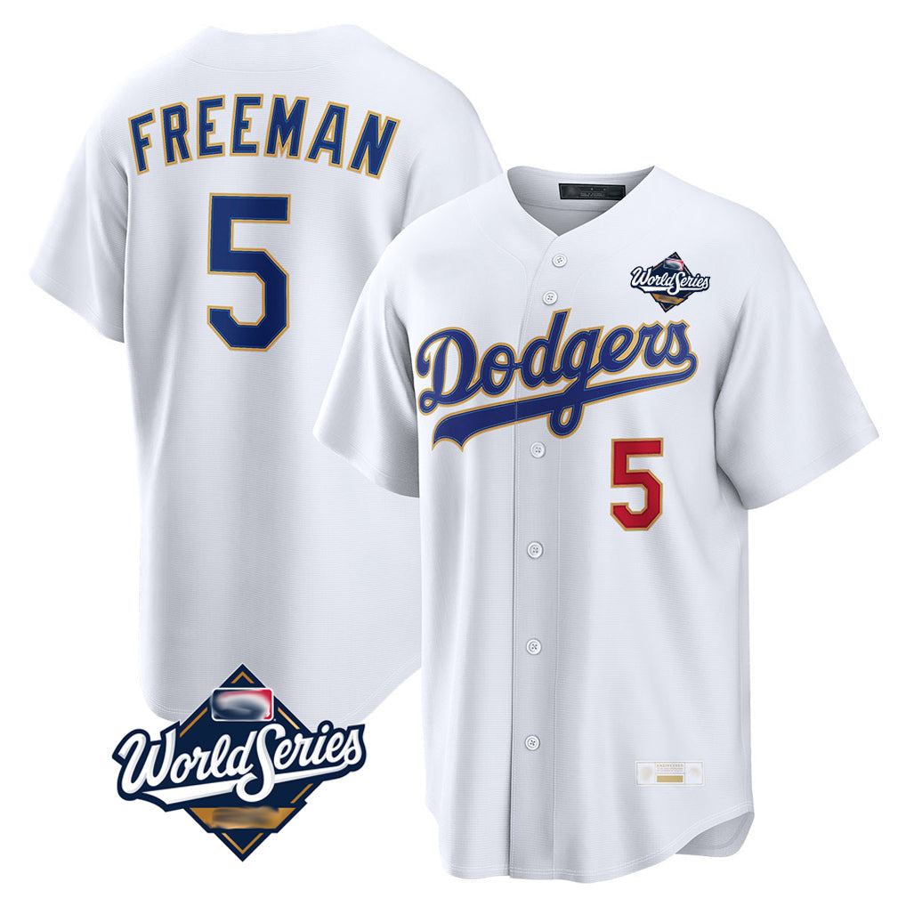 Kooe LA.Dodgers #5 Freddie Freeman Player White World Series 2026 Collection Stadium Limited Stitched Jerseys