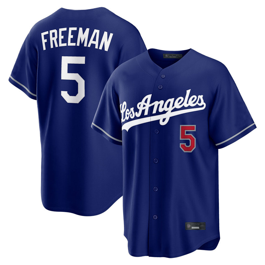 Kooe LA.Dodgers #5 Freddie Freeman Player Royal Game Home Stitched Jerseys