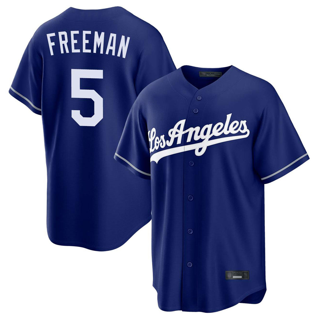 Kooe LA.Dodgers #5 Freddie Freeman Player Royal Game Stitched Jerseys