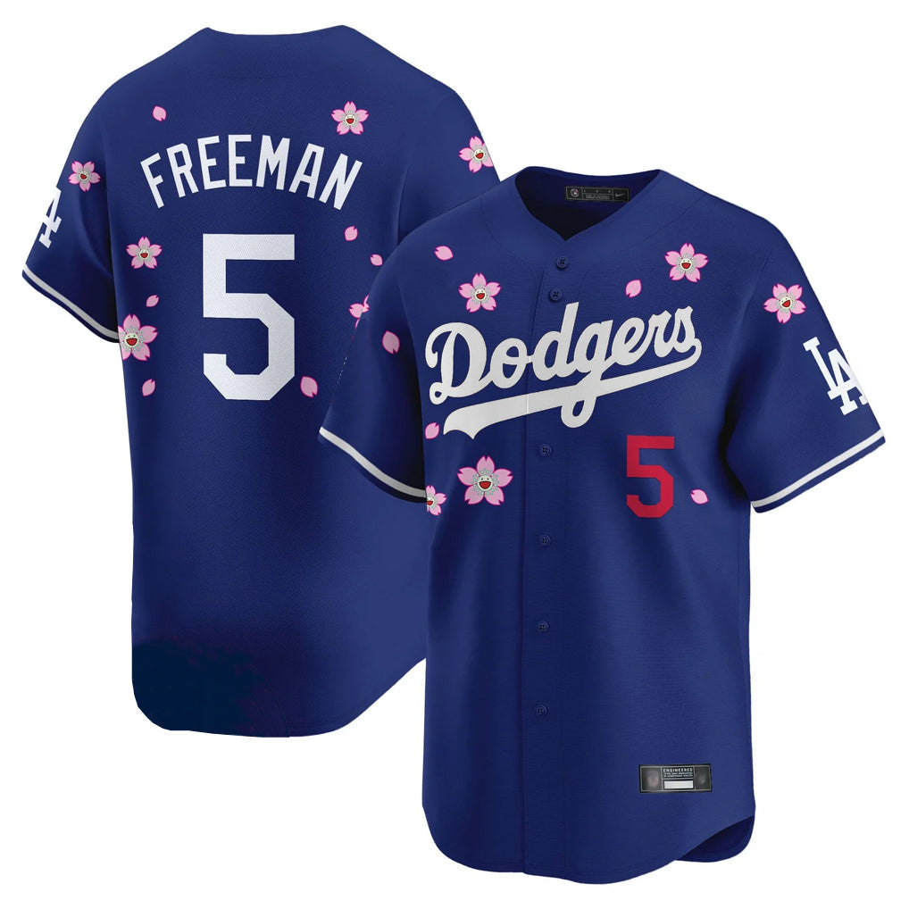 Kooe LA.Dodgers #5 Freddie Freeman Player Royal Tokyo Series Vapor Premier Royal Stitched Jerseys