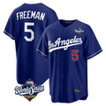 Kooe LA.Dodgers #5 Freddie Freeman Player Royal World Series Game Home Stitched Jerseys