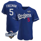 Kooe LA.Dodgers #5 Freddie Freeman Player Royal World Series Limited Elite Home Stitched Jerseys