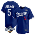 Kooe LA.Dodgers #5 Freddie Freeman Player Royal World Series Limited Home Stitched Jerseys