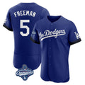 Kooe LA.Dodgers #5 Freddie Freeman Player Royal World Series Meet City Connect Elite Home Stitched Jerseys