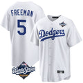 Kooe LA.Dodgers #5 Freddie Freeman Player White World Series Game Home Stitched Jerseys