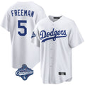 Kooe LA.Dodgers #5 Freddie Freeman Player White World Series Meet Game Home Stitched Jerseys