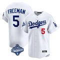 Kooe LA.Dodgers #5 Freddie Freeman Player White World Series Meet Limited Home Stitched Jerseys