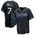 Kooe LA.Dodgers #7 Blake Snell Player Black Carbon Limited Home Stitched Jerseys