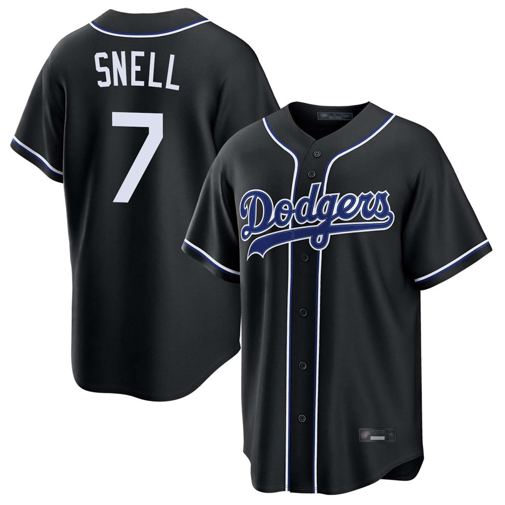 Kooe LA.Dodgers #7 Blake Snell Player Black Carbon Limited Home Stitched Jerseys