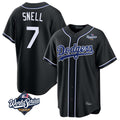 Kooe LA.Dodgers #7 Blake Snell Player Black Carbon Limited World Series Home Stitched Jerseys