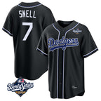 Kooe LA.Dodgers #7 Blake Snell Player Black Carbon Limited World Series Home Stitched Jerseys