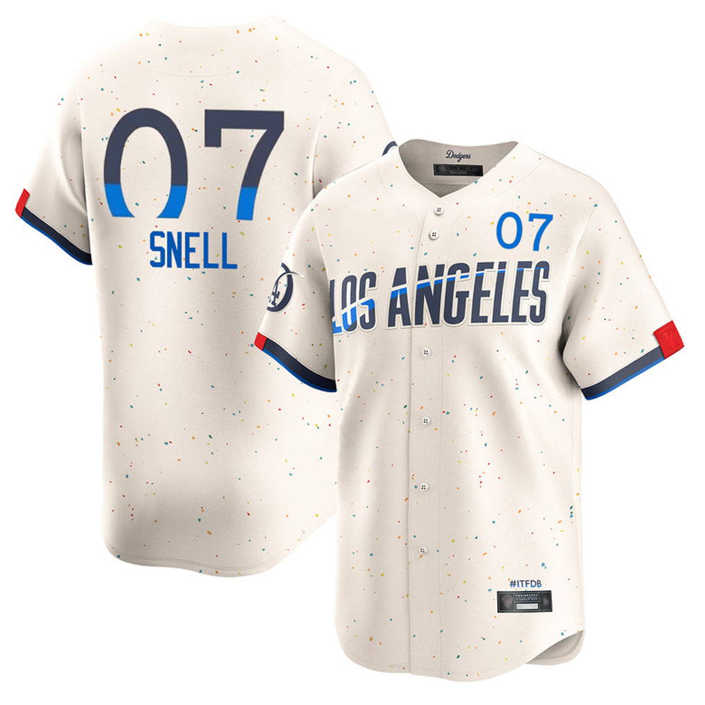 Kooe LA.Dodgers #7 Blake Snell Player Cream City Connect Limited Home Stitched Jerseys